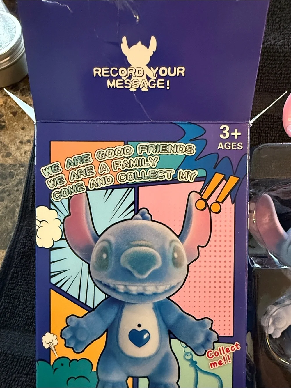 Disney Light Blue Stitch Plush Keychain Clip